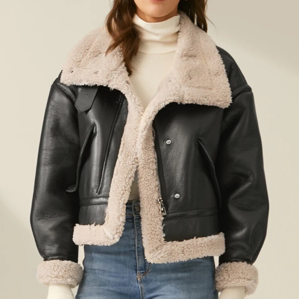 ❗️SOLD❗️NWT Commense Faux Shearling Leather Jacket